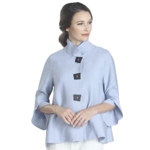 IC by Connie K Light Blue Swing Top Size Small